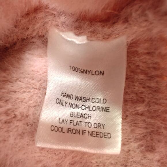 Broadway 38 Soft Pink High Neck Fuzzy Sweater Women’s Size L NEW - Picture 6 of 7